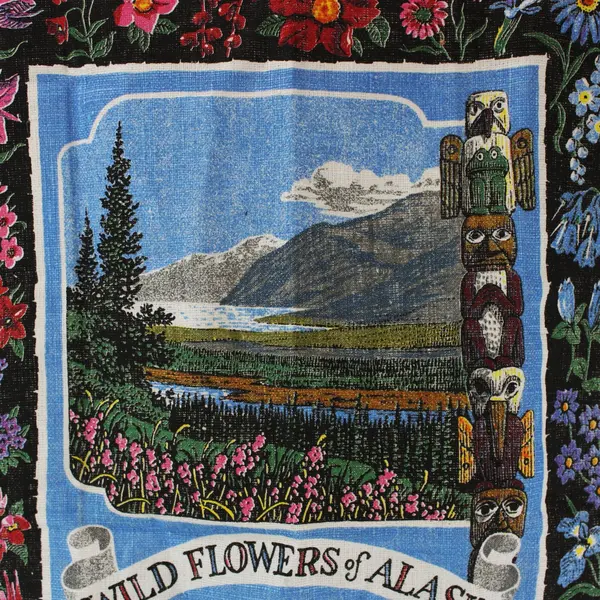 Kay Dee Wild Flowers of Alaska Souvenir Kitchen Towel Linen 17x29