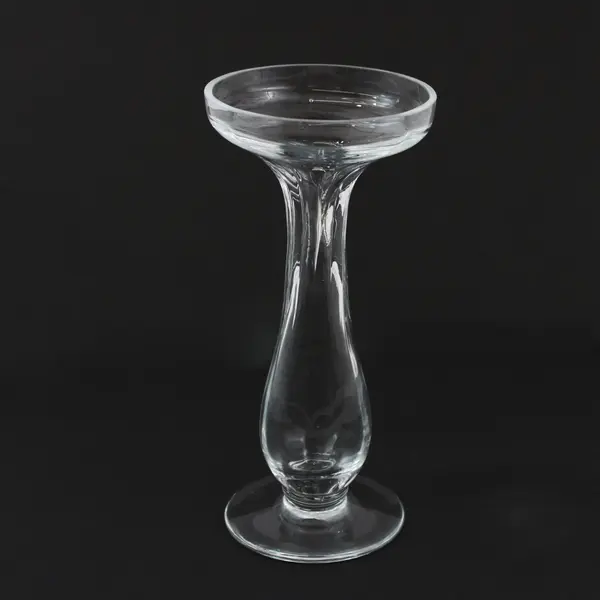 Vintage German Peill Flamingo Series Clear Glass Pedestal Bud Vase 8.5 inch