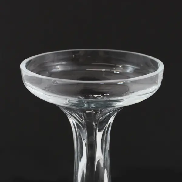 Vintage German Peill Flamingo Series Clear Glass Pedestal Bud Vase 8.5 inch