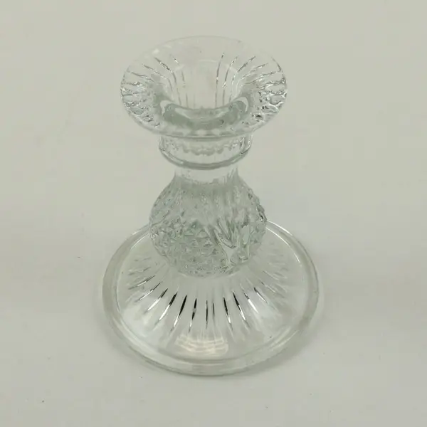 Waterford Glass Candlestick 4 in Faceted Flared Base