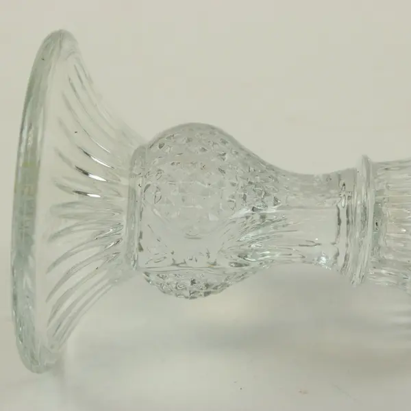 Waterford Glass Candlestick 4 in Faceted Flared Base