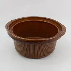 Rival Brown Stoneware Replacement Crock Pot Insert 256-762 12.5 x 11.5"