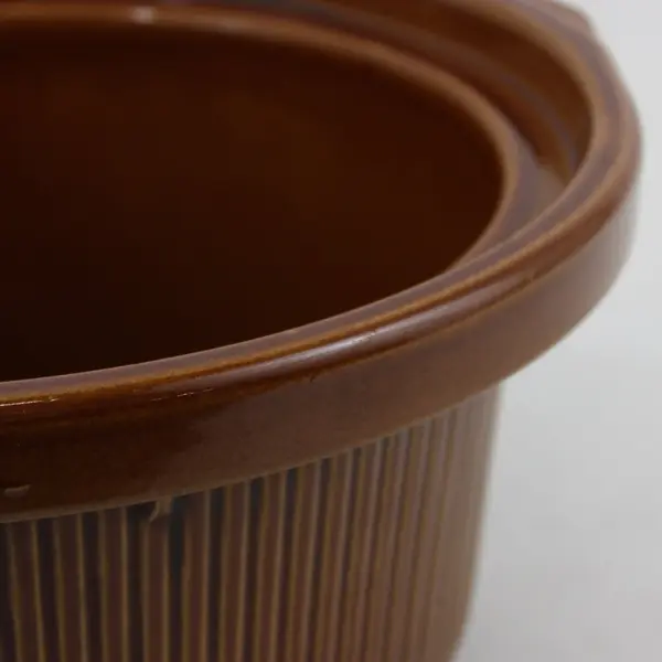 Rival Brown Stoneware Replacement Crock Pot Insert 256-762 12.5 x 11.5"