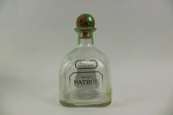 Empty Patrón Silver Tequila 750ml Glass Bottle Cork Closure