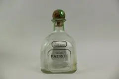 Empty Patrón Silver Tequila 750ml Glass Bottle Cork Closure