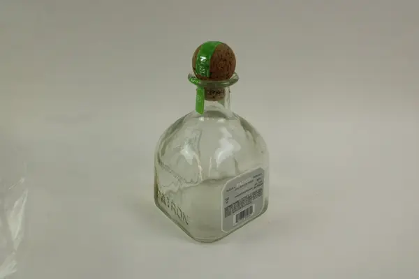 Empty Patrón Silver Tequila 750ml Glass Bottle Cork Closure