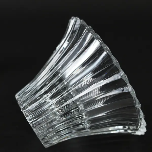 Vintage Clear Glass Ribbed Sherbet Dessert Dishes Set of 4