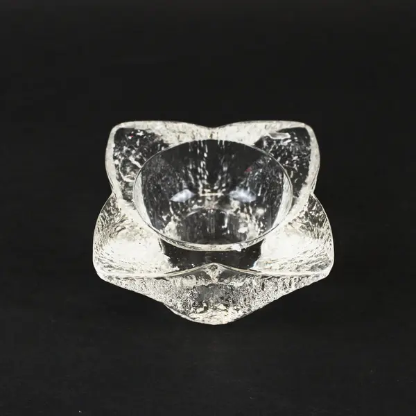 Clear Textured Glass Votive Tealight Candle Holder