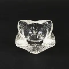 Clear Textured Glass Votive Tealight Candle Holder