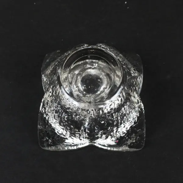Clear Textured Glass Votive Tealight Candle Holder