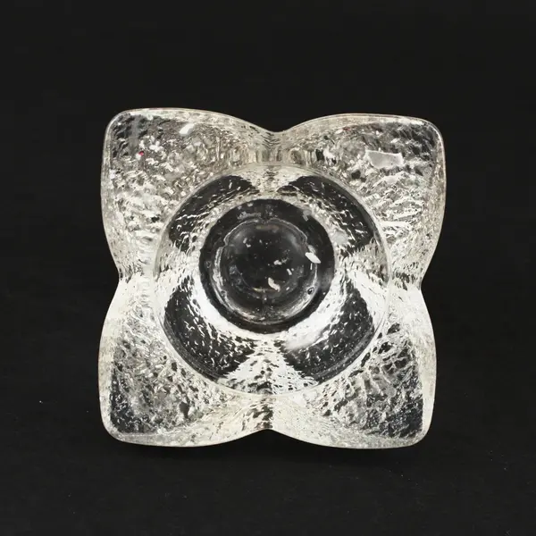 Clear Textured Glass Votive Tealight Candle Holder