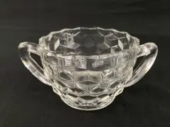 Vintage Fostoria American Block Optic Open Sugar Bowl 1915-1982