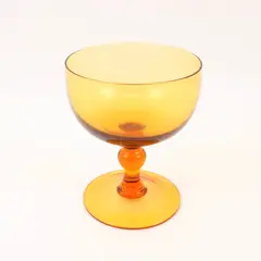 Imperial Glass Hoffman House Amber Sherbet Coupe 5.5" Pedestal Stem