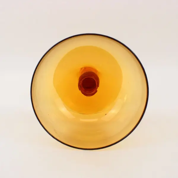 Imperial Glass Hoffman House Amber Sherbet Coupe 5.5" Pedestal Stem