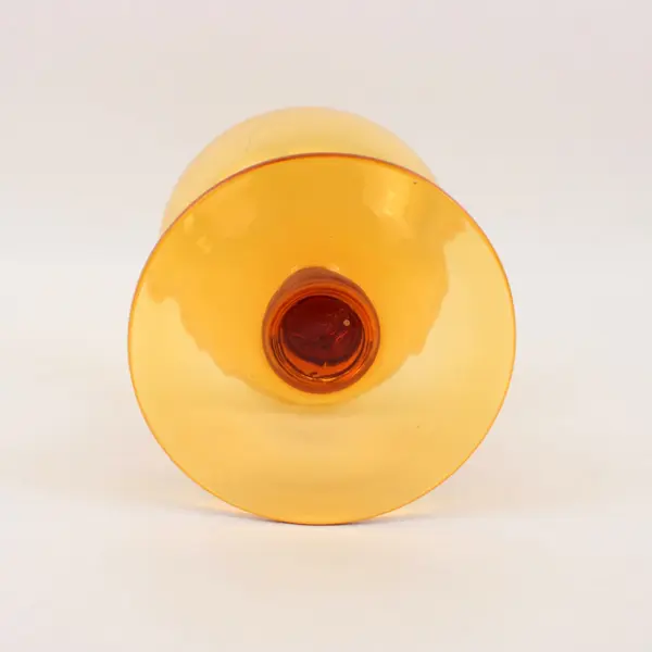 Imperial Glass Hoffman House Amber Sherbet Coupe 5.5" Pedestal Stem