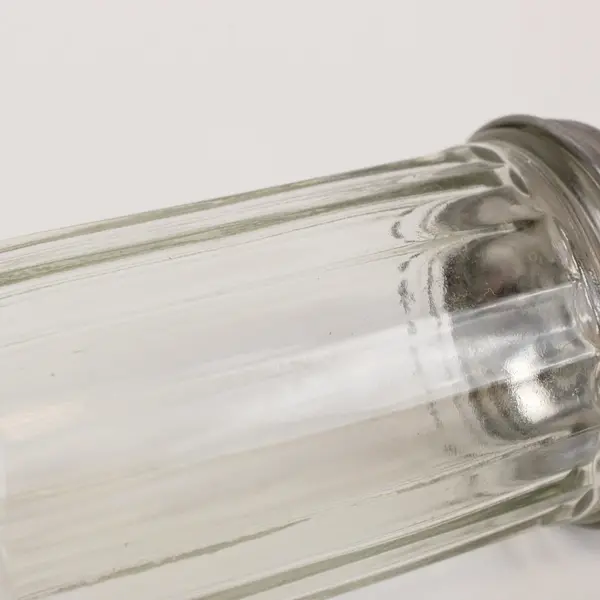 Vintage Chicago Fluted Glass Salt Shaker Metal Lid 7 Inch Tall