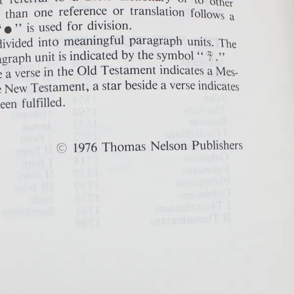Thomas Nelson KJV Holy Bible Giant Print Reference Edition 1976
