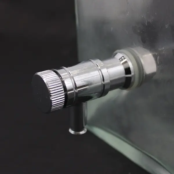 Hexagon Glass Beverage Dispenser With Spigot Lid