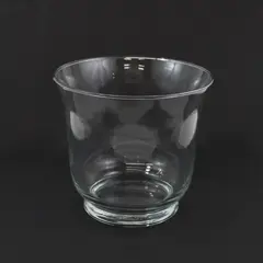 Clear Glass Hurricane Vase 6" Tall Flared Rim Candle Holder