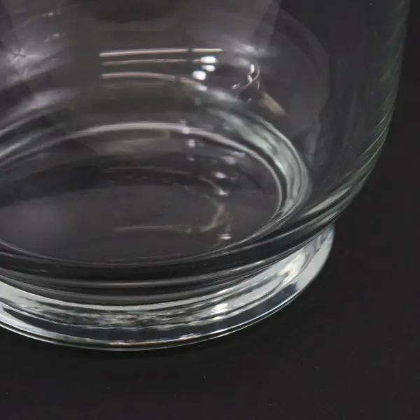Clear Glass Hurricane Vase 6" Tall Flared Rim Candle Holder