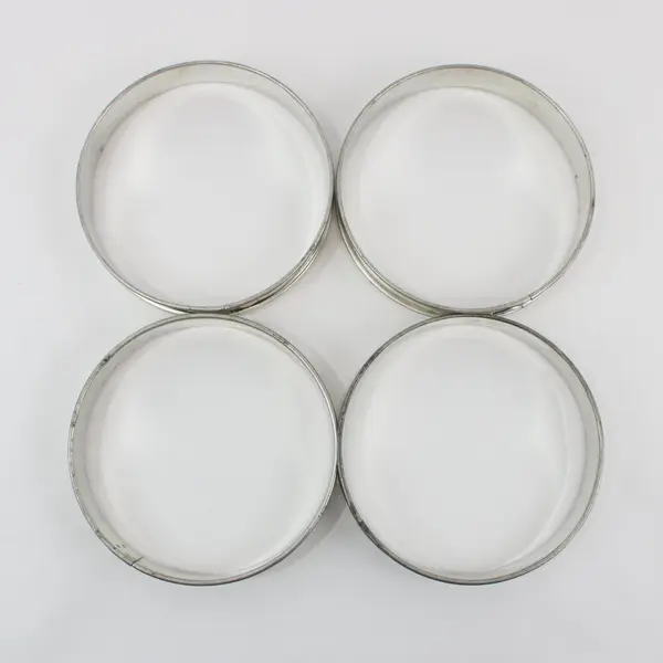 Lot of 4 Stainless Steel 6 Inch Cake Tart Rings Baking Molds