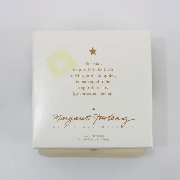 1987 Margaret Furlong Catch a Falling Star Bisque Porcelain Ornament