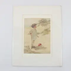 Bessie Pease Gutmann Sand Castle Matted Art Print 1985 8x10