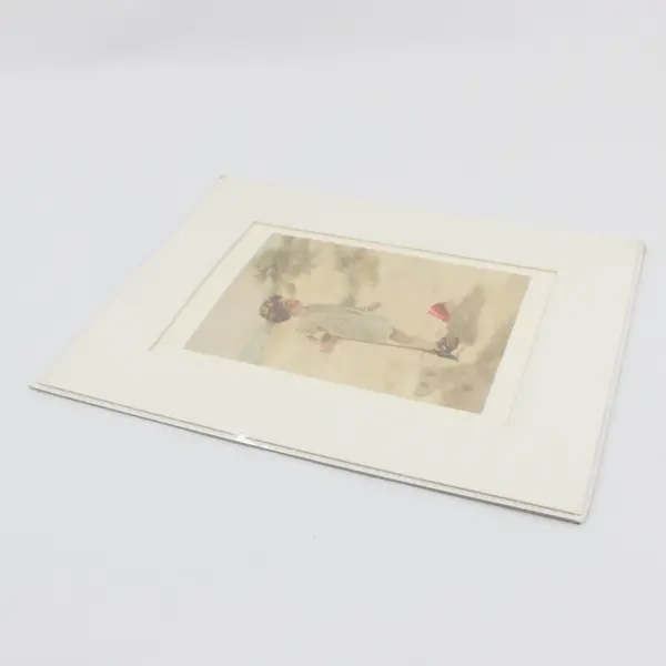 Bessie Pease Gutmann Sand Castle Matted Art Print 1985 8x10