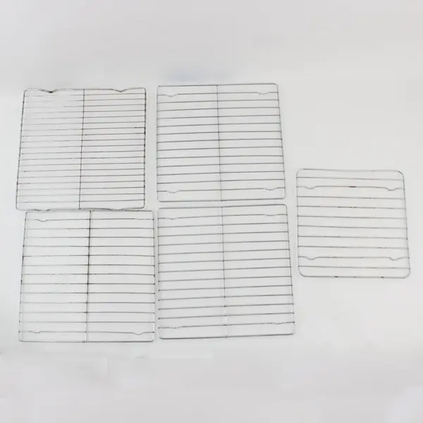 Lot of 5 Small Square Grill Baking & Cooling Racks 8.5 and 10 Inch FLAWED