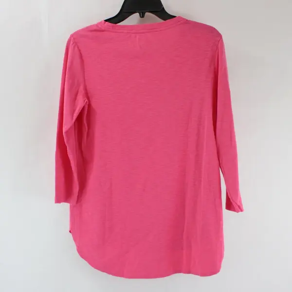 Kirkland Signature Women's 3/4 Sleeve Pink Space Dye Shirt Size M