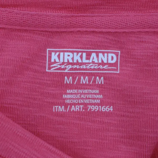 Kirkland Signature Women's 3/4 Sleeve Pink Space Dye Shirt Size M
