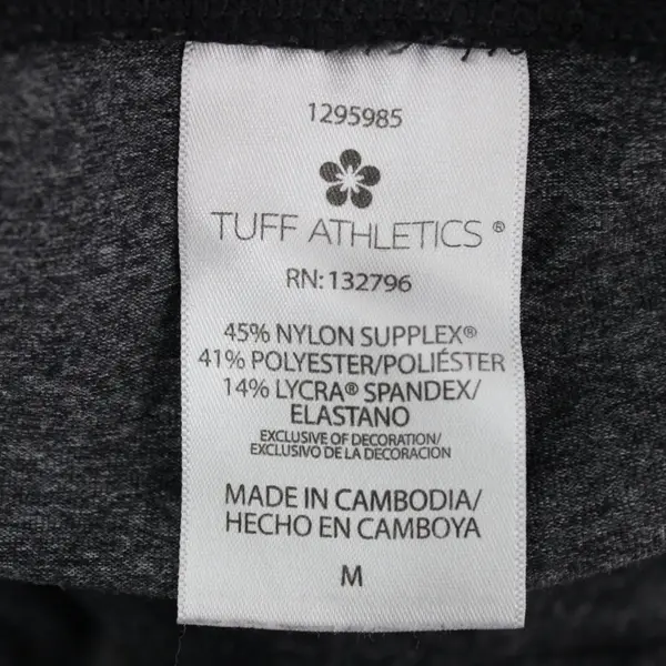 Tuff Athletics Women's Gray Camo High Rise Performance Leggings M