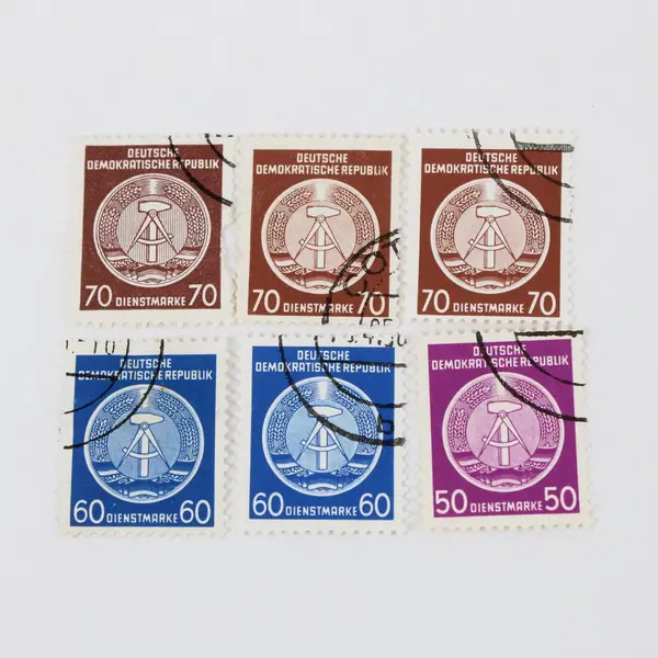 Lot of 6 1954 East Germany DDR CTO Dienstmarke Service Stamps