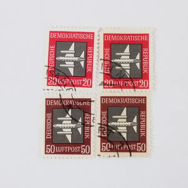 Lot Of 8 Germany DDR 1957 Scott C1-C7 Airmail Stamp Set Cancelled