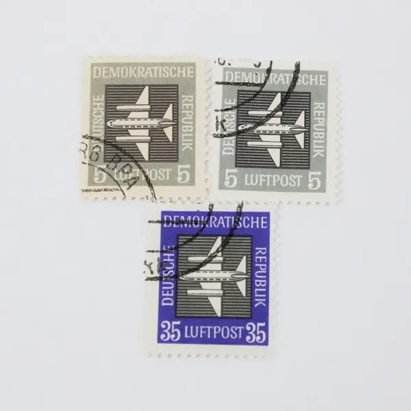 Lot Of 8 Germany DDR 1957 Scott C1-C7 Airmail Stamp Set Cancelled