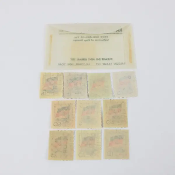 Set Of 10 Germany DDR 1959 10th Anniversary Flag Stamps Used SC #456-465