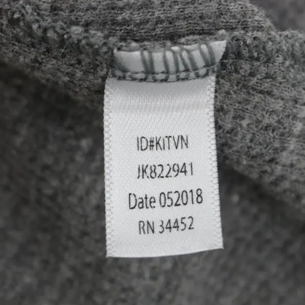 Jockey Women's Gray Ribbed Long Sleeve Henley Top Size M