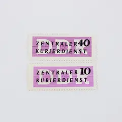 Germany DDR 1956 Zentraler Kurierdienst Official Stamps 10pf 40pf Pair, MH