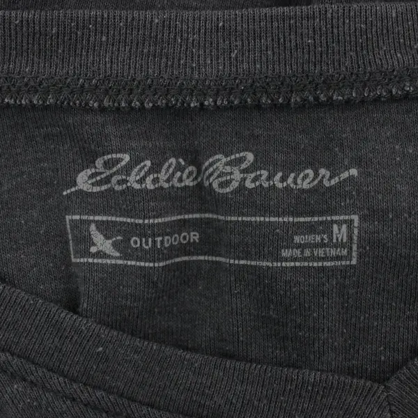 Eddie Bauer Outdoor Women's Dark Gray Long Sleeve V-Neck Shirt Medium