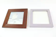 Harbor Town Industries Lot of 2 Square Picture Frames 7x7 Brown Purple