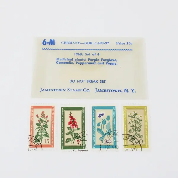 Set Of 4 East Germany DDR 1960 Medicinal Plants Used Stamps Scott #494-497