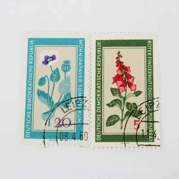 Set Of 4 East Germany DDR 1960 Medicinal Plants Used Stamps Scott #494-497