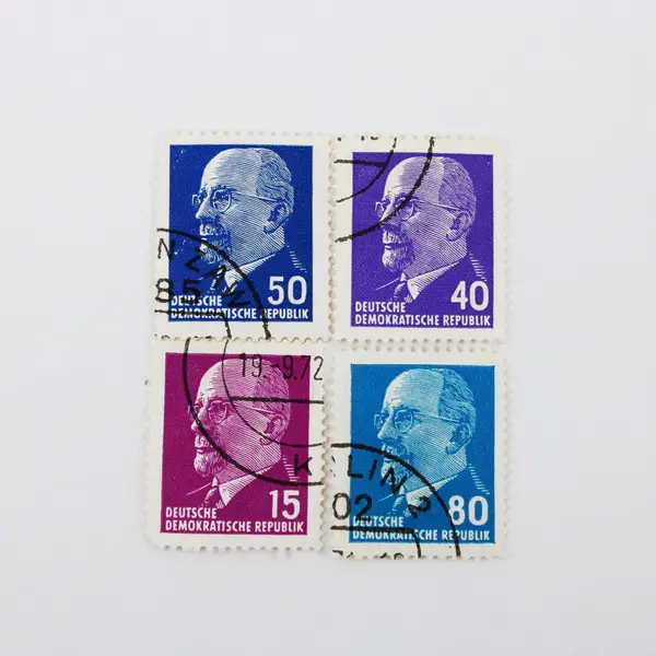 Germany DDR 1961 Walter Ulbricht 12-Stamp Canceled Set 5-80 Pfennig