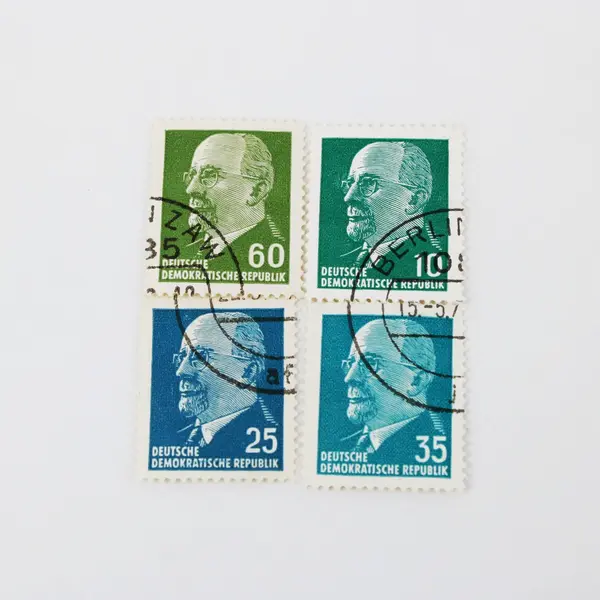 Germany DDR 1961 Walter Ulbricht 12-Stamp Canceled Set 5-80 Pfennig
