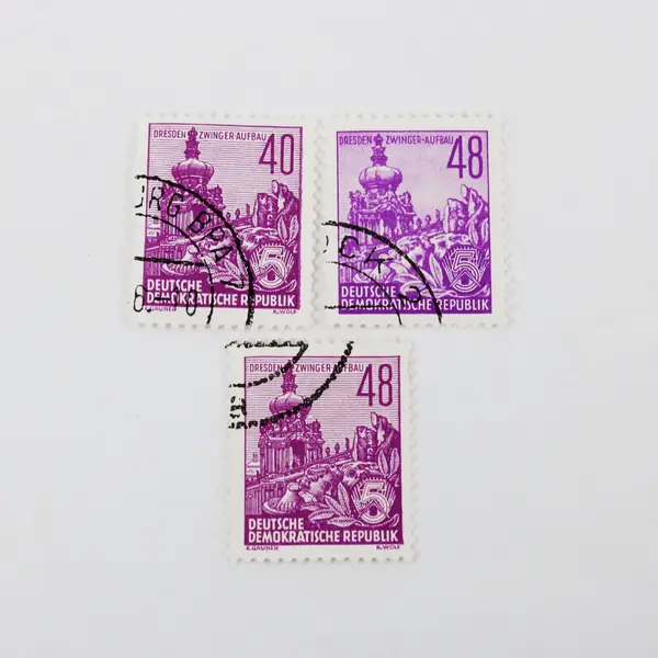 Lot of 9 DDR East Germany Architecture Postage Stamps Used