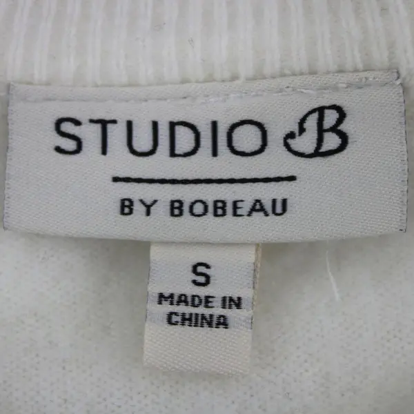 Studio B by Bobeau Women's White Button Front Cardigan Size Small