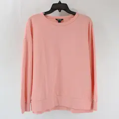 Buffalo David Bitton Women's Coral Pink Crew Neck Sweater Small