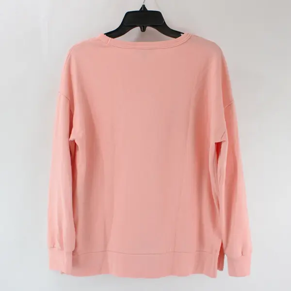 Buffalo David Bitton Women's Coral Pink Crew Neck Sweater Small