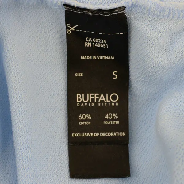 Buffalo David Bitton Women's Light Blue Crew Neck Sweater Small