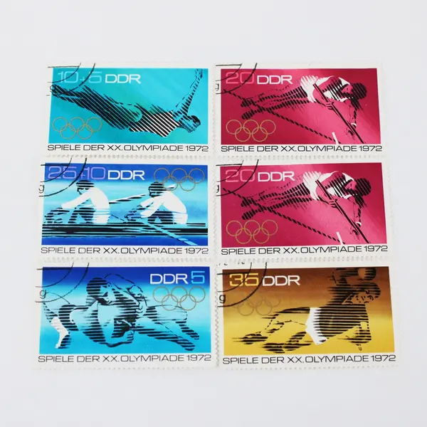 Lot Of 6 Germany DDR 1972 Summer Olympics Stamps Used Cancelled Munich Sports